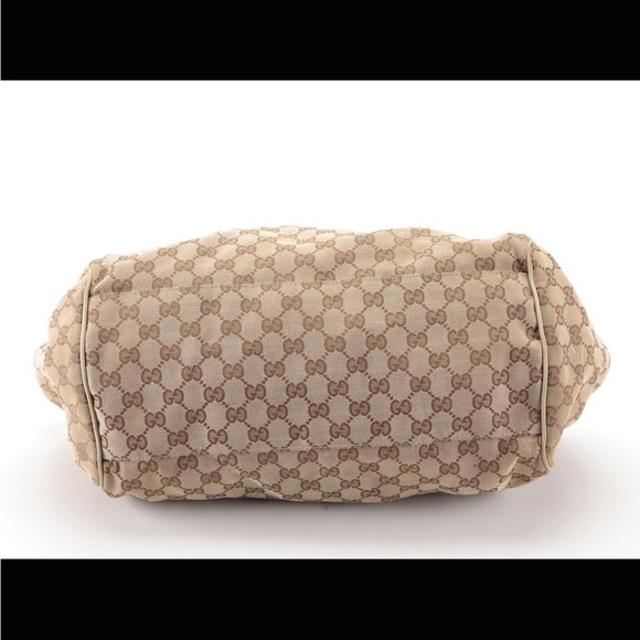 Gucci sukey domed shoulder bag inGG canvas Ivory leather - Picture 5 of 11